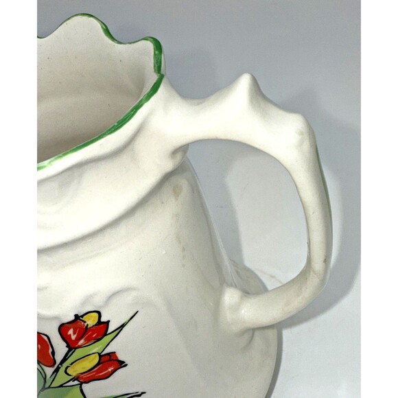 Vintage James Kent Spring Star Floral Hand Painted Small Pitcher/Vase Summer 5” - Picture 11 of 13